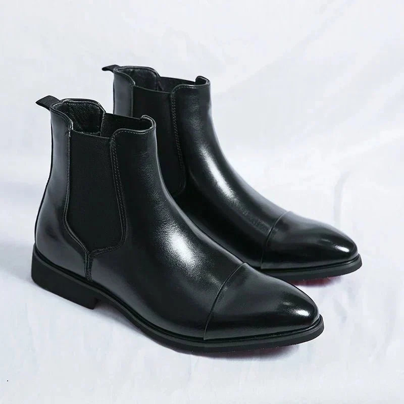 Men Boots | Slip-On Chelsea Cut Above the Ankle - Evergreen Outfits- Boots