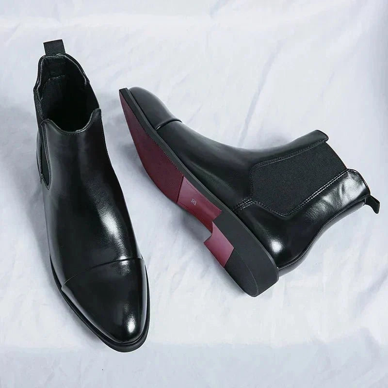 Men Boots | Slip-On Chelsea Cut Above the Ankle - Evergreen Outfits- Boots