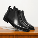 Men Boots | Slip-On Chelsea Style with Elastic Side Panels - Evergreen Outfits- Boots