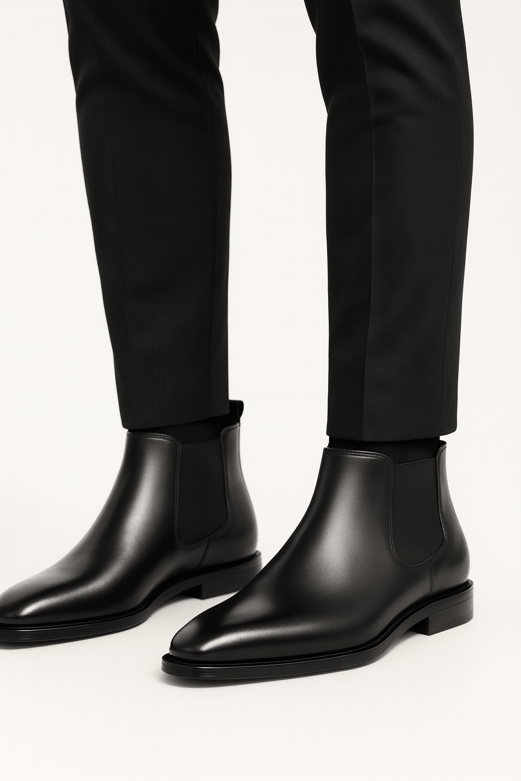 Men Boots | Slip-On Chelsea Style with Elastic Side Panels - Evergreen Outfits- Boots