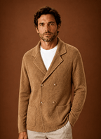 Men Cardigan | Relaxed Fit Double-Breasted Shawl Collar - Evergreen Outfits- Cardigans