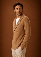 Men Cardigan | Relaxed Fit Double-Breasted Shawl Collar - Evergreen Outfits- Cardigans