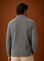 Men Cardigan | Relaxed Fit Double-Breasted Shawl Collar - Evergreen Outfits- Cardigans