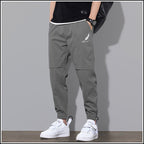 Men Cargo Joggers | Tapered Fit with Zip Cuffs and Elastic Waist - Evergreen Outfits- Joggers
