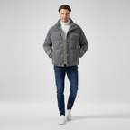 Men Coat | Loose Fit Full-Length Zipper for Cold Weather - Evergreen Outfits- Coats