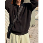 Men Hoodie | Full-Zip Ribbed Knit with Relaxed Fit - Evergreen Outfits- Sweaters