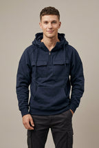 Men Hoodie | Half-Zip Front with Dual Cargo Pockets - Evergreen Outfits- Sweaters
