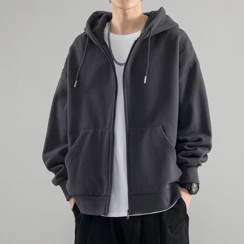 Men Hoodie | Oversized Fit with Full-Zip and Double Hood - Evergreen Outfits- Sweaters