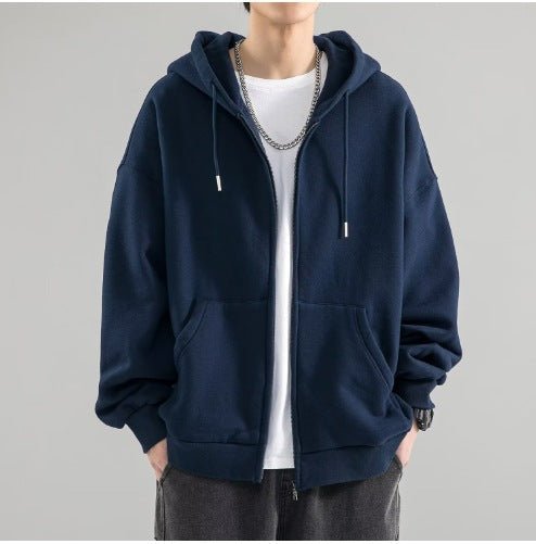 Men Hoodie | Oversized Fit with Full-Zip and Double Hood - Evergreen Outfits- Sweaters