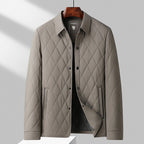 Men Jacket | Diamond Quilted with Zip Pockets Regular Fit - Evergreen Outfits- Jackets