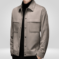 Men Jacket | Fitted Cut with Snap Button Front Closure - Evergreen Outfits- Jackets
