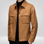 Men Jacket | Fitted Cut with Snap Button Front Closure - Evergreen Outfits- Jackets