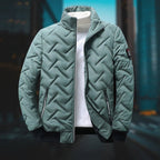 Men Jacket | Fleece-Lined Full Zip with Structured Collar - Evergreen Outfits- Jackets