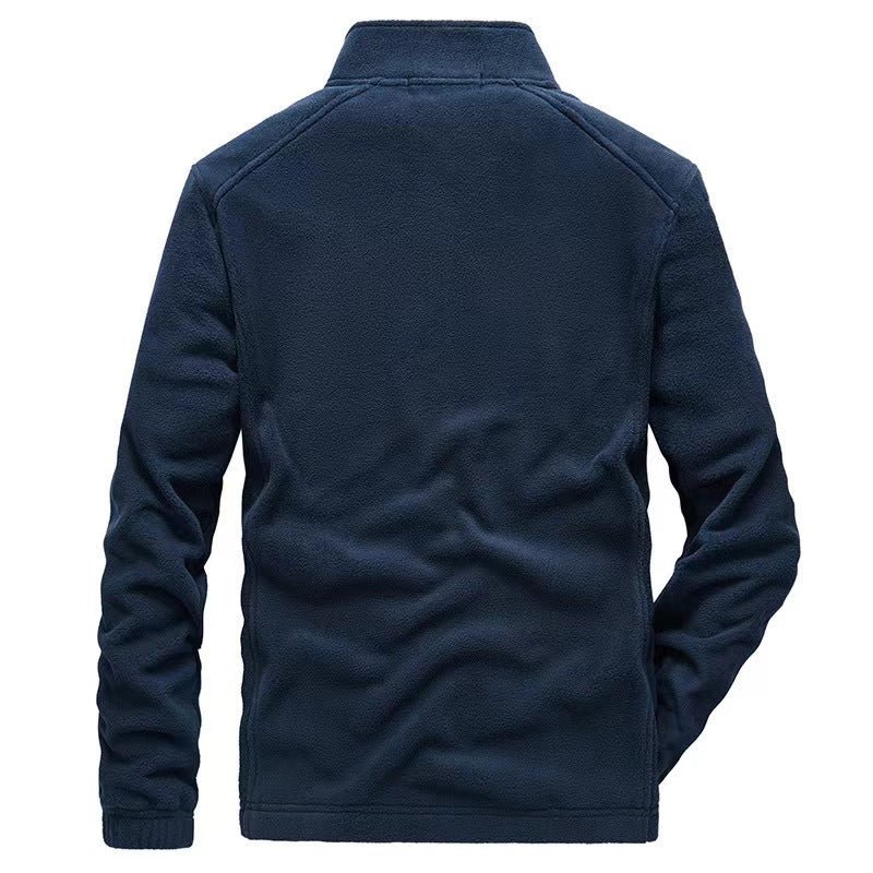 Men Jacket | Full Zip Stand-Up Collar with Front Pockets - Evergreen Outfits- Jackets