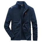Men Jacket | Full Zip Stand-Up Collar with Front Pockets - Evergreen Outfits- Jackets