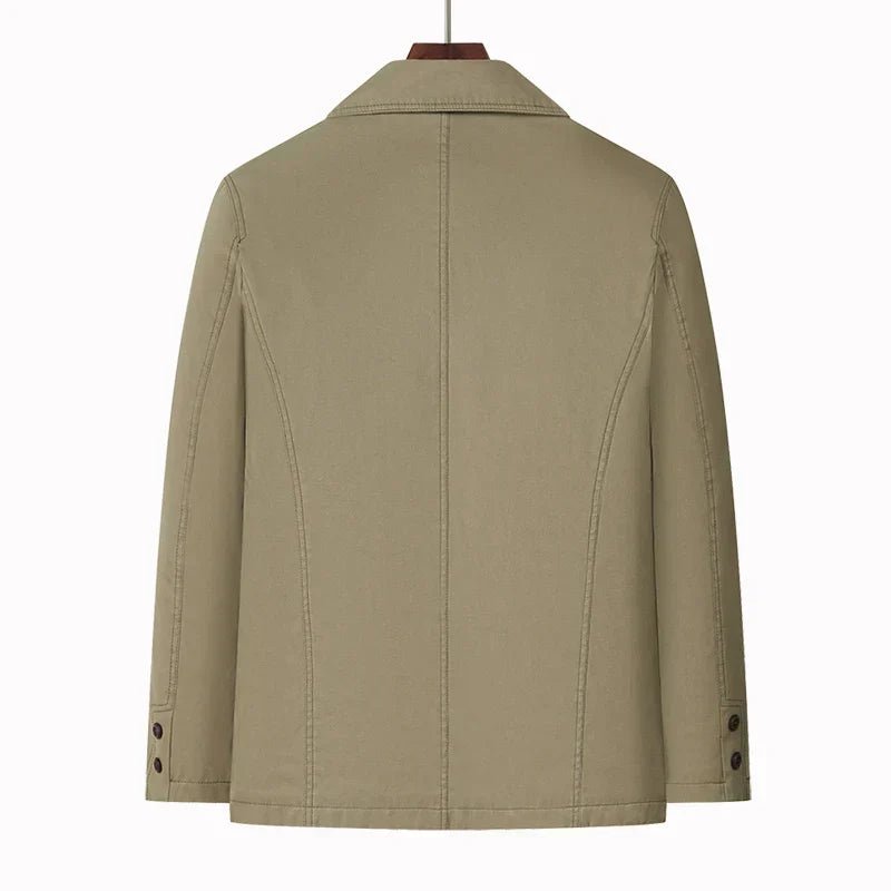 Men Jacket | Loose Fit with Button Front Closure | Spring - Evergreen Outfits- Jackets