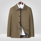 Men Jacket | Loose Fit with Button Front Closure | Spring - Evergreen Outfits- Jackets