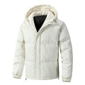 Men Jacket | Quilted Loose Fit with Attached Hood Winter - Evergreen Outfits- Jackets