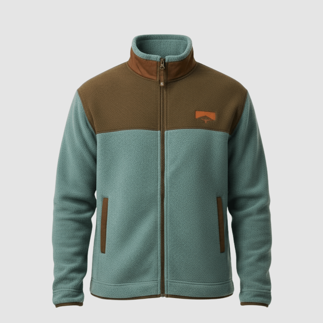 Men Jacket | Regular Fit Fleece Utility with Layering Room - Evergreen Outfits- Jackets