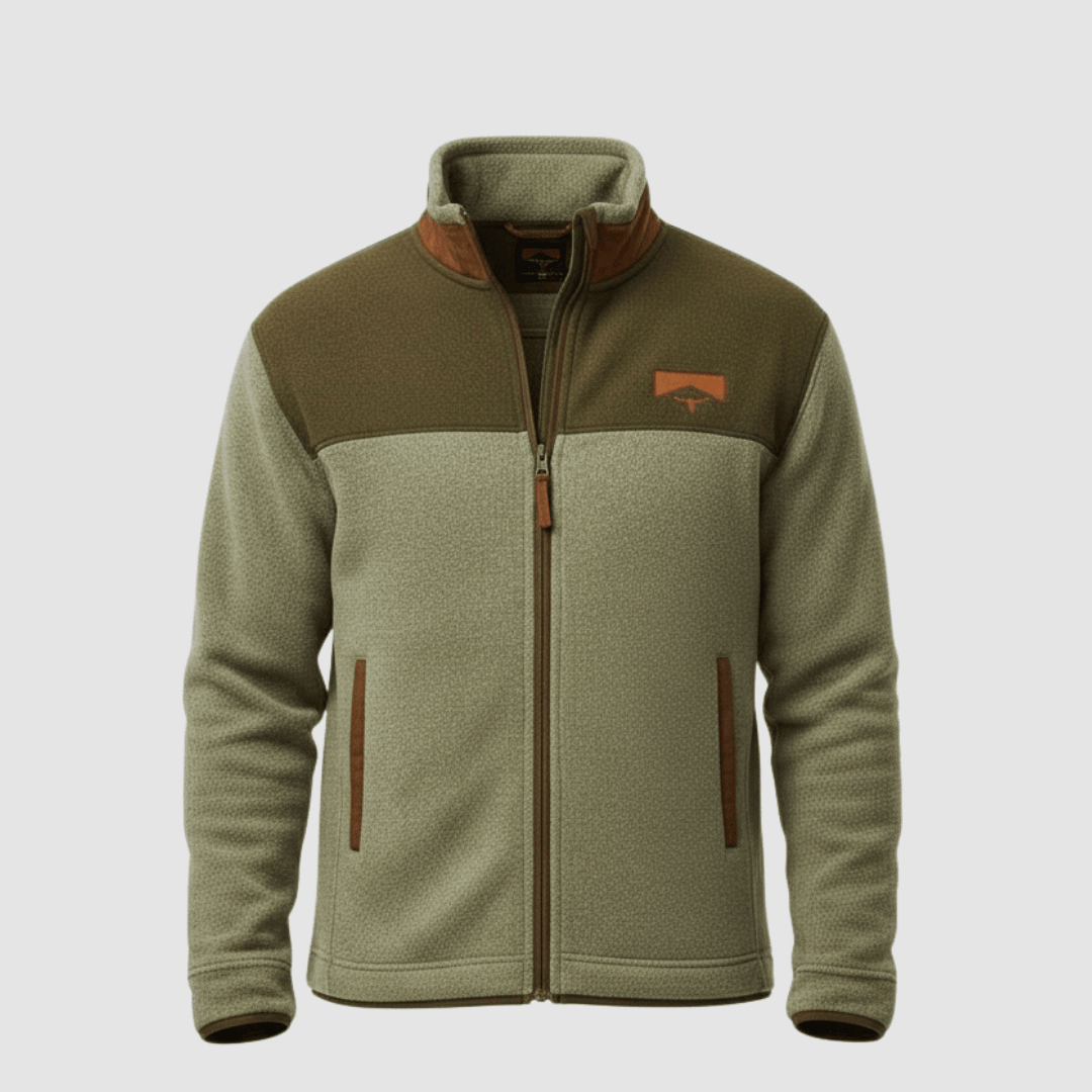 Men Jacket | Regular Fit Fleece Utility with Layering Room - Evergreen Outfits- Jackets