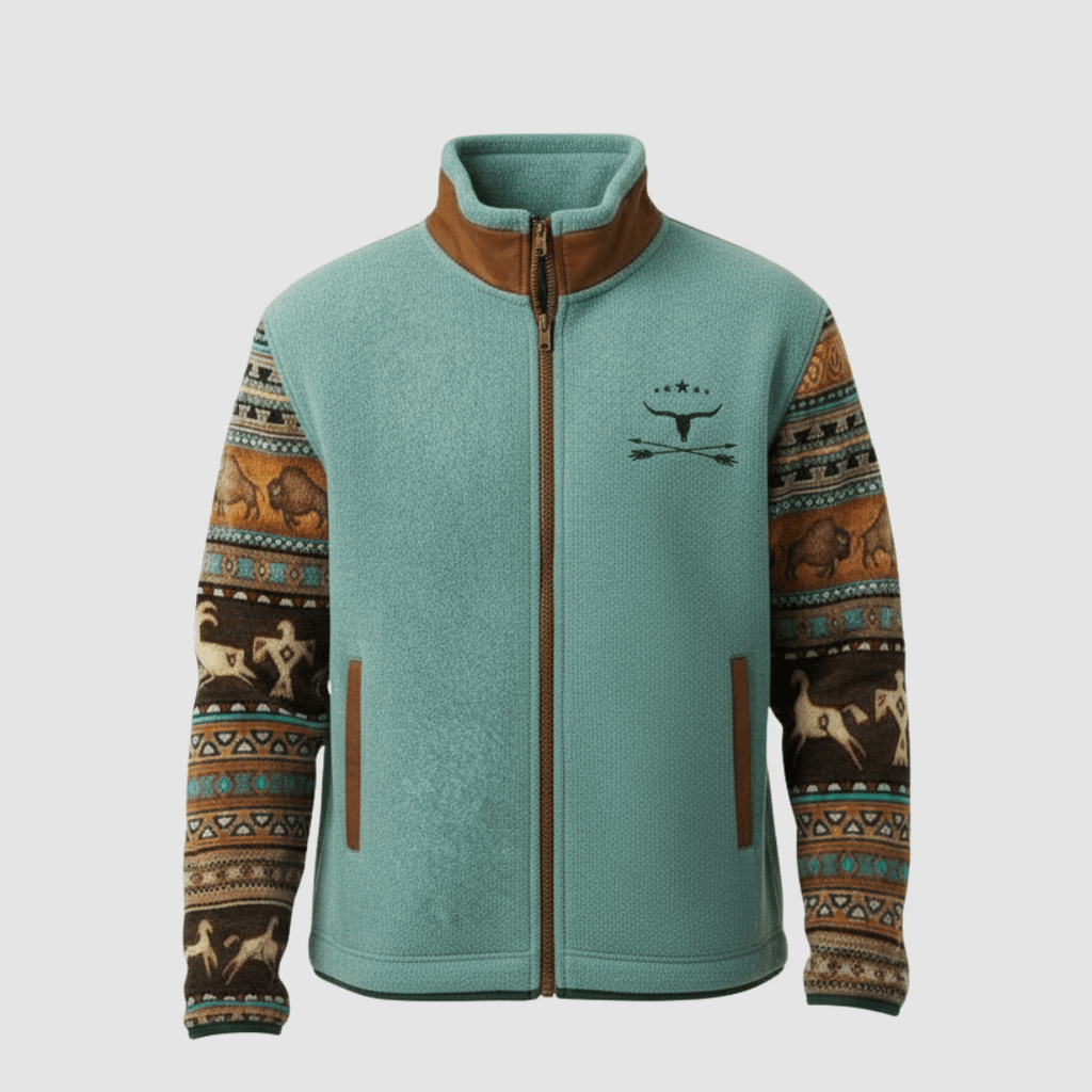 Men Jacket | Regular Fit Fleece Utility with Layering Room - Evergreen Outfits- Jackets