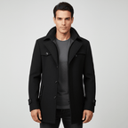 Men Jacket | Relaxed Fit with Waterproof Classic Collar - Evergreen Outfits- Jackets