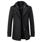 Men Jacket | Relaxed Fit with Waterproof Classic Collar - Evergreen Outfits- Jackets