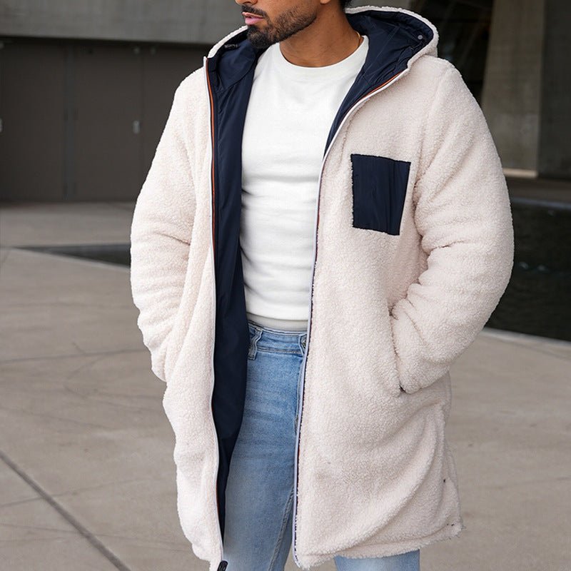 Men Jacket | Reversible Hooded Windbreaker with Fixed Hood - Evergreen Outfits- Jackets