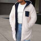 Men Jacket | Reversible Hooded Windbreaker with Fixed Hood - Evergreen Outfits- Jackets