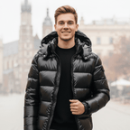 Men Jacket | Slim Fit Quilted Insulated Winter Outerwear - Evergreen Outfits- Jackets