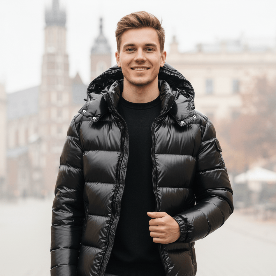 Men Jacket | Slim Fit Quilted Insulated Winter Outerwear - Evergreen Outfits- Jackets