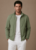 Men Jacket | Stand Collar Full-Zip with Mesh Lining - Evergreen Outfits- Jackets
