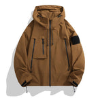 Men Jacket | Waterproof Hooded Oversized Full Zip Fit - Evergreen Outfits- Jackets