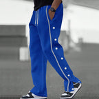 Men Joggers | Relaxed Straight-Leg Fit with Snap Closure - Evergreen Outfits- Joggers