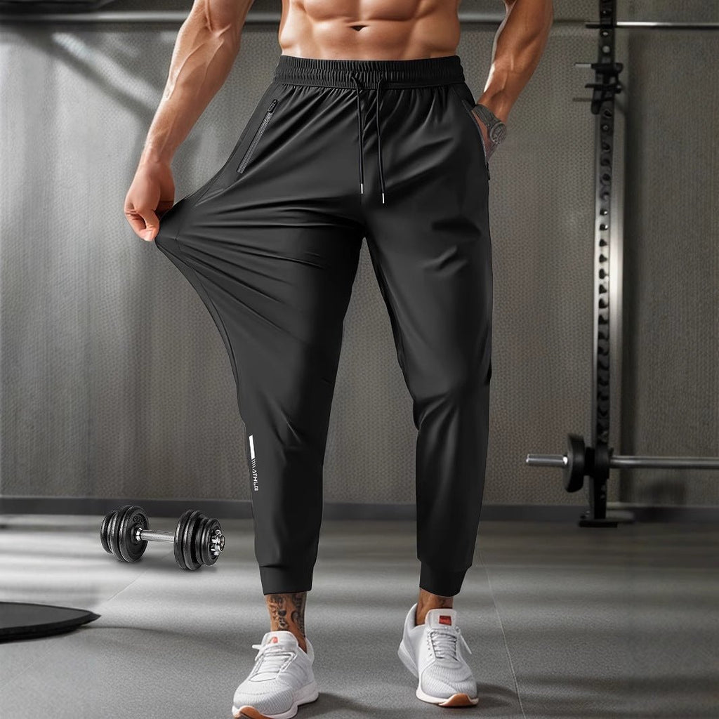Men Joggers | Tapered Fit with Zip Pocket and Ribbed Cuffs - Evergreen Outfits- Joggers