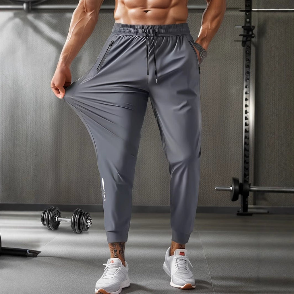 Men Joggers | Tapered Fit with Zip Pocket and Ribbed Cuffs - Evergreen Outfits- Joggers