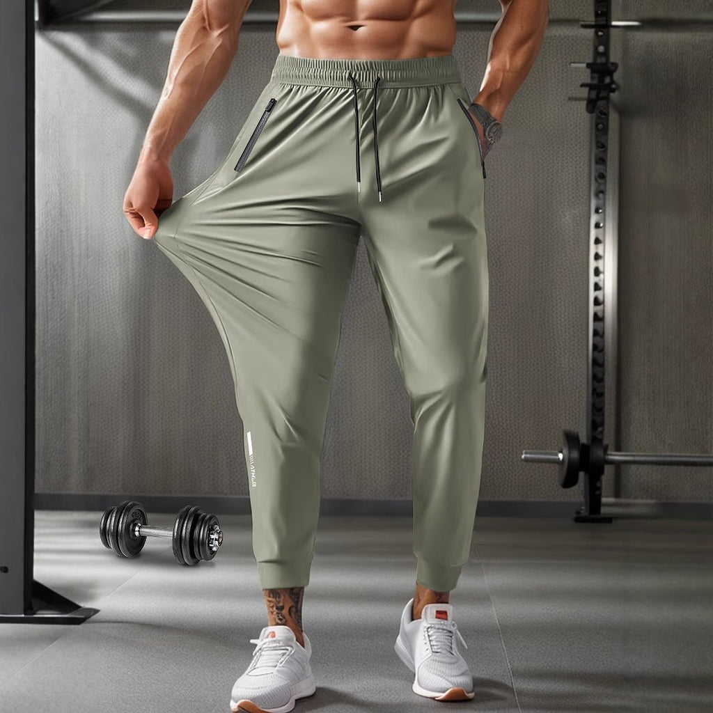 Men Joggers | Tapered Fit with Zip Pocket and Ribbed Cuffs - Evergreen Outfits- Joggers