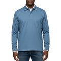 Men Polo Shirt | Long Sleeve with Partial Button Placket - Evergreen Outfits- Shirts
