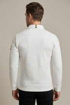 Men Polo Shirt | Quilted Construction with Sleeve Zip Pocket - Evergreen Outfits- Shirts