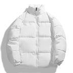 Men Puffer Jacket | Quilted Build with Stand Collar Design - Evergreen Outfits- Jackets