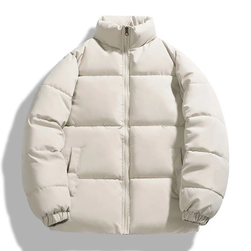 Men Puffer Jacket | Quilted Build with Stand Collar Design - Evergreen Outfits- Jackets