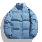 Men Puffer Jacket | Quilted Build with Stand Collar Design - Evergreen Outfits- Jackets
