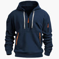 Men Hoodie | Half-Zip Front with Multi-Pocket Design