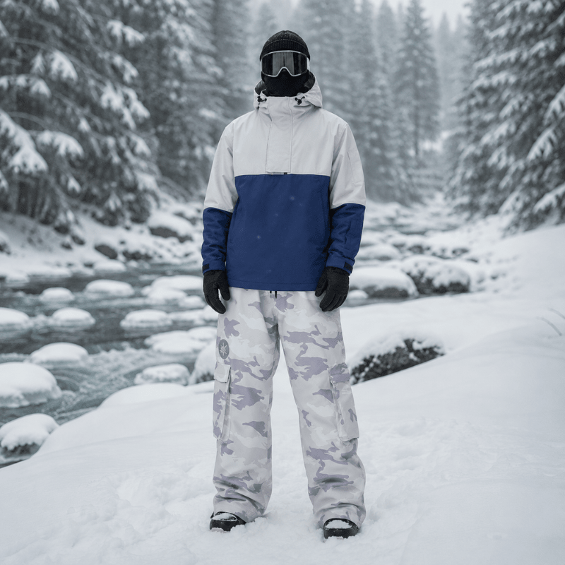 Men Set | Hooded Anorak Jacket and Cargo Trousers Combo - Evergreen Outfits- Sets