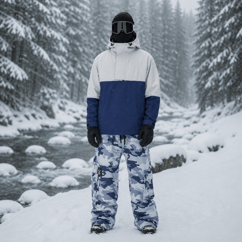 Men Set | Hooded Anorak Jacket and Cargo Trousers Combo - Evergreen Outfits- Sets