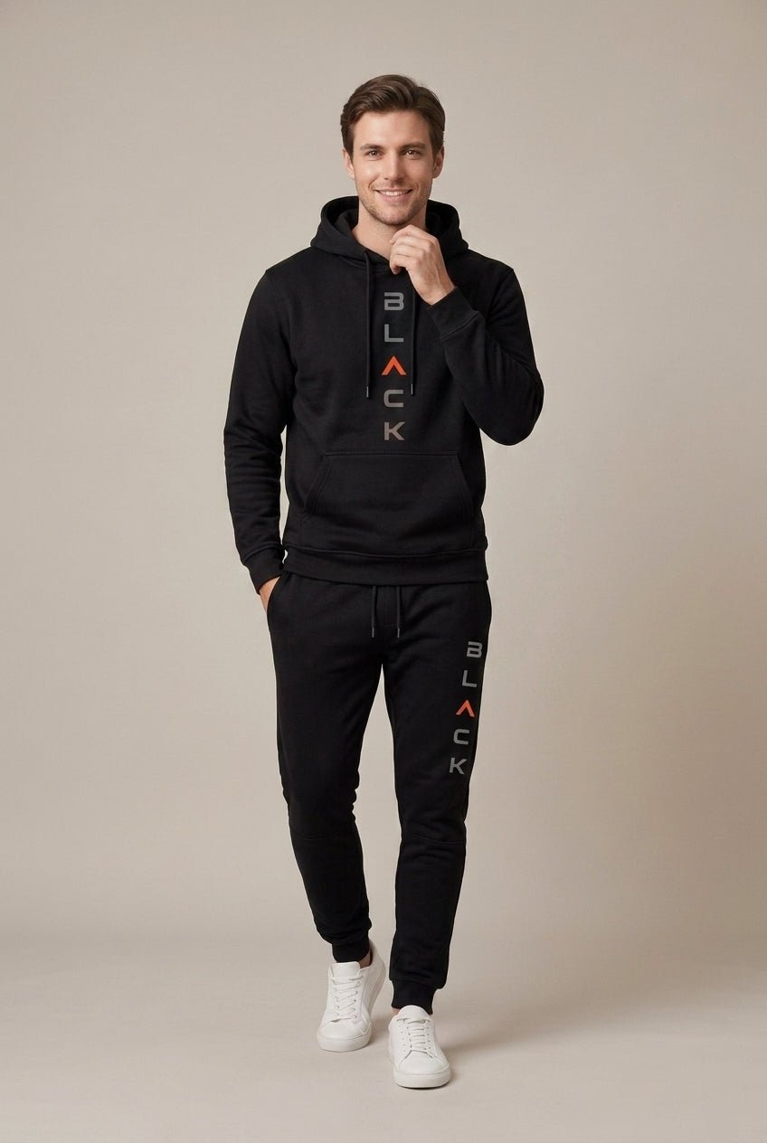Men Set | Hoodie and Jogger with Graphic Print Regular Fit - Evergreen Outfits- Sets