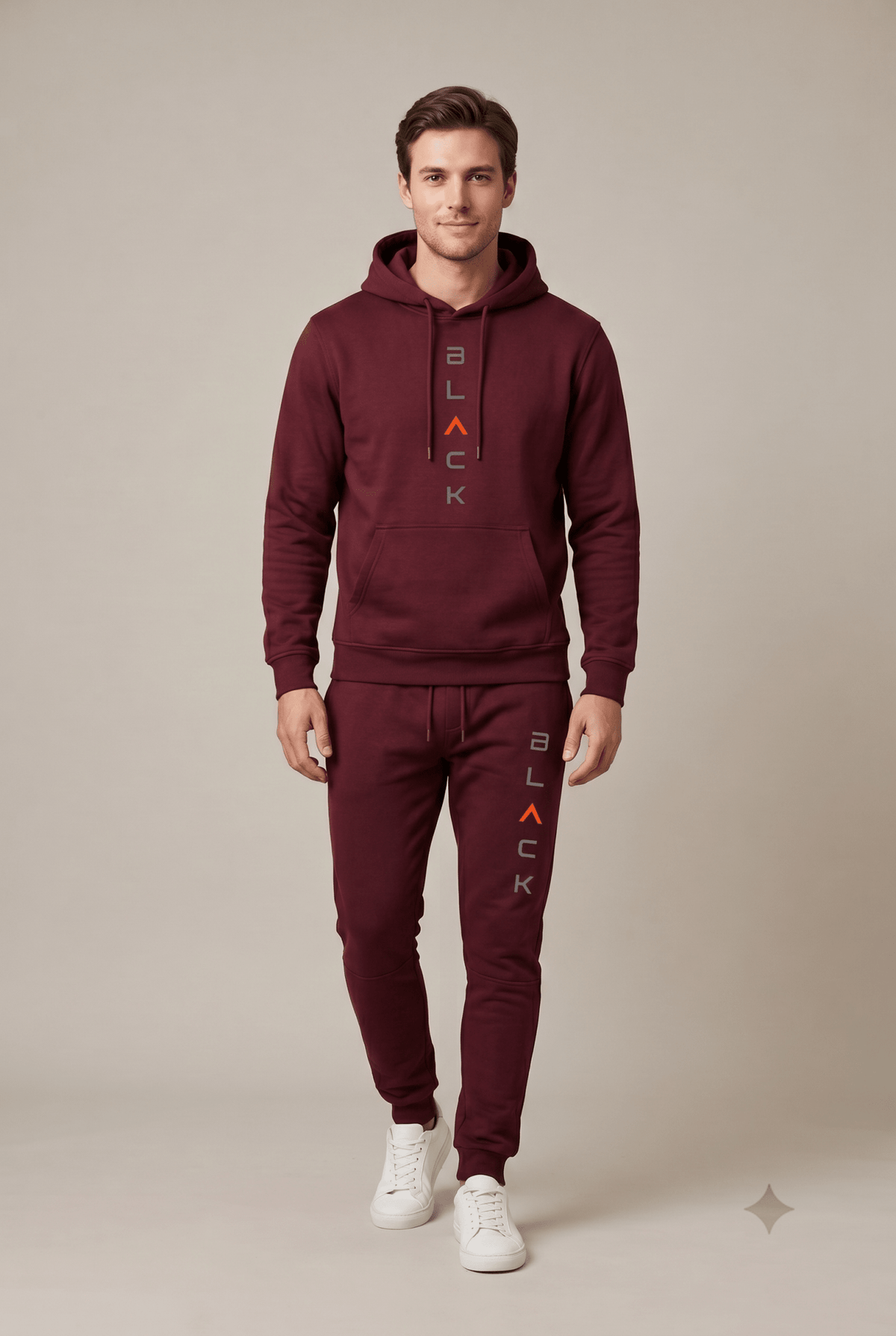 Men Set | Hoodie and Jogger with Graphic Print Regular Fit - Evergreen Outfits- Sets
