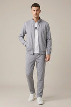 Men Set | Zip Bomber Jacket with Tapered Joggers Relaxed - Evergreen Outfits- Sets