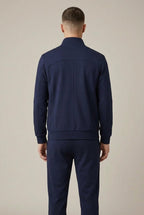 Men Set | Zip Bomber Jacket with Tapered Joggers Relaxed - Evergreen Outfits- Sets