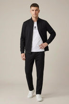 Men Set | Zip Bomber Jacket with Tapered Joggers Relaxed - Evergreen Outfits- Sets